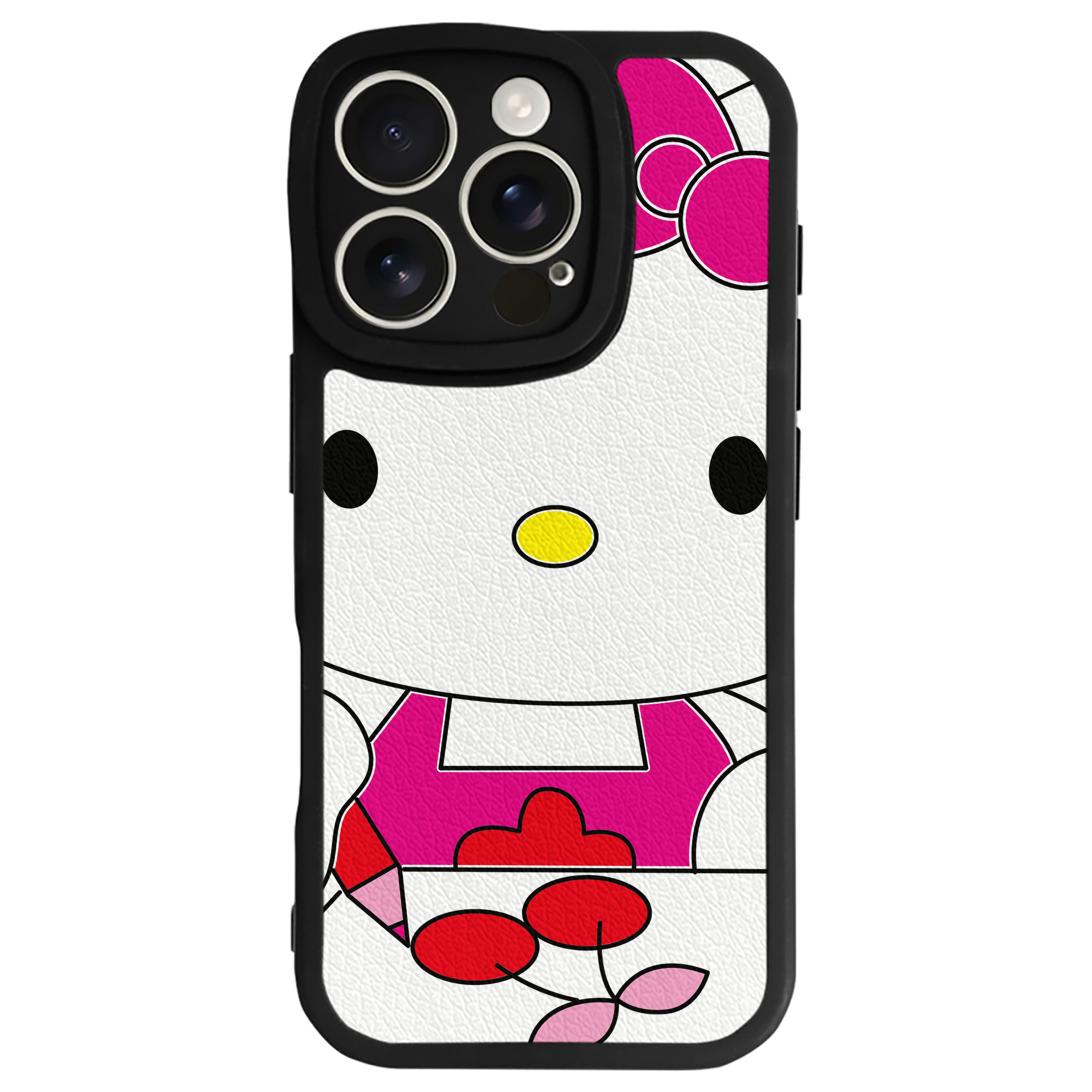 （画像用） Hello Kitty ハローキティ 【iPhone 16シリーズ対応】シリコンスマホケース（レザー調） 材質：シリコン